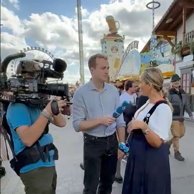 Interview mit der ARD auf der Wiesn